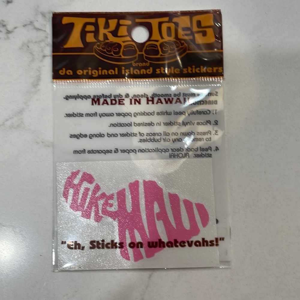 Tiki Toes hike Maui vinyl sticker